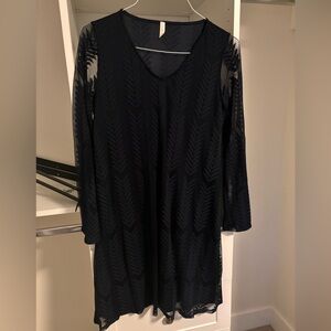 Elegant Blue Sheer Dress by pink blush